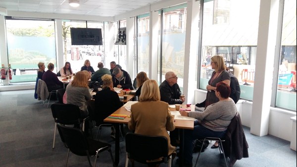 Families attending family recovery college